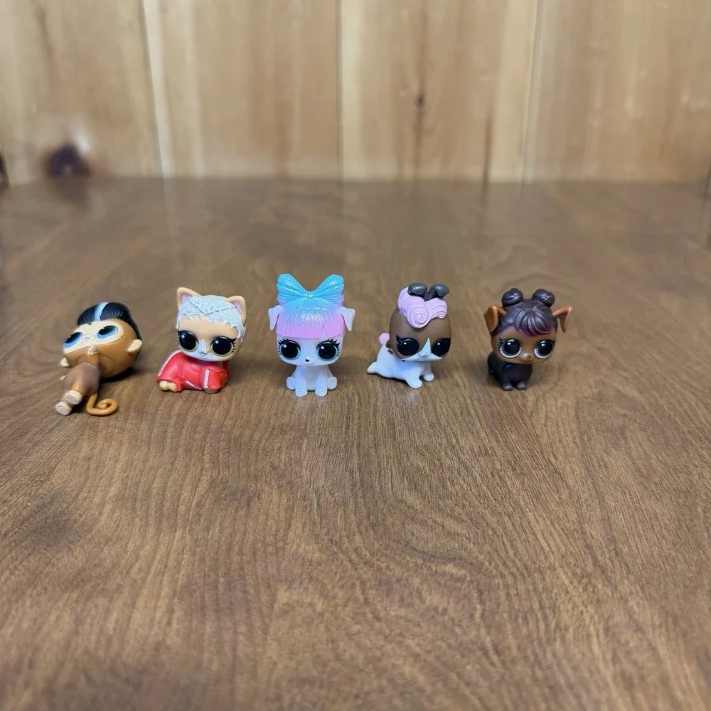 LOL Surprise Pets Lot‎ Of 9 Mixed Dogs Cats Bunny Monkey Figurines MGA Toys
